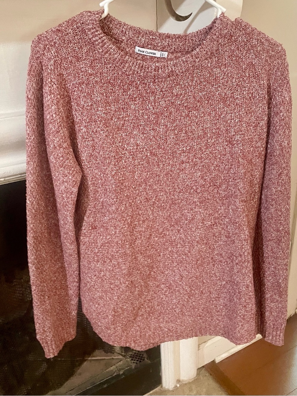 Pink Clover Marled Rose Crewneck Sweater